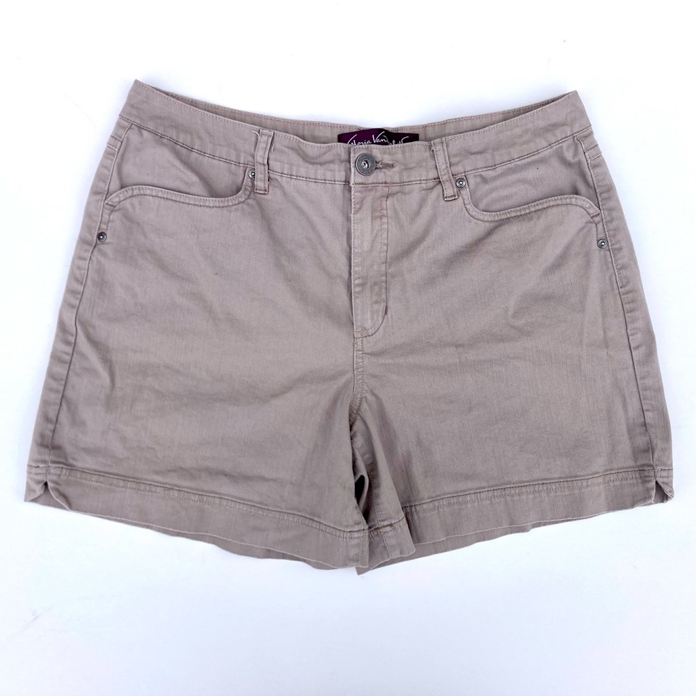 Gloria Vanderbilt Khaki Stretch Shorts